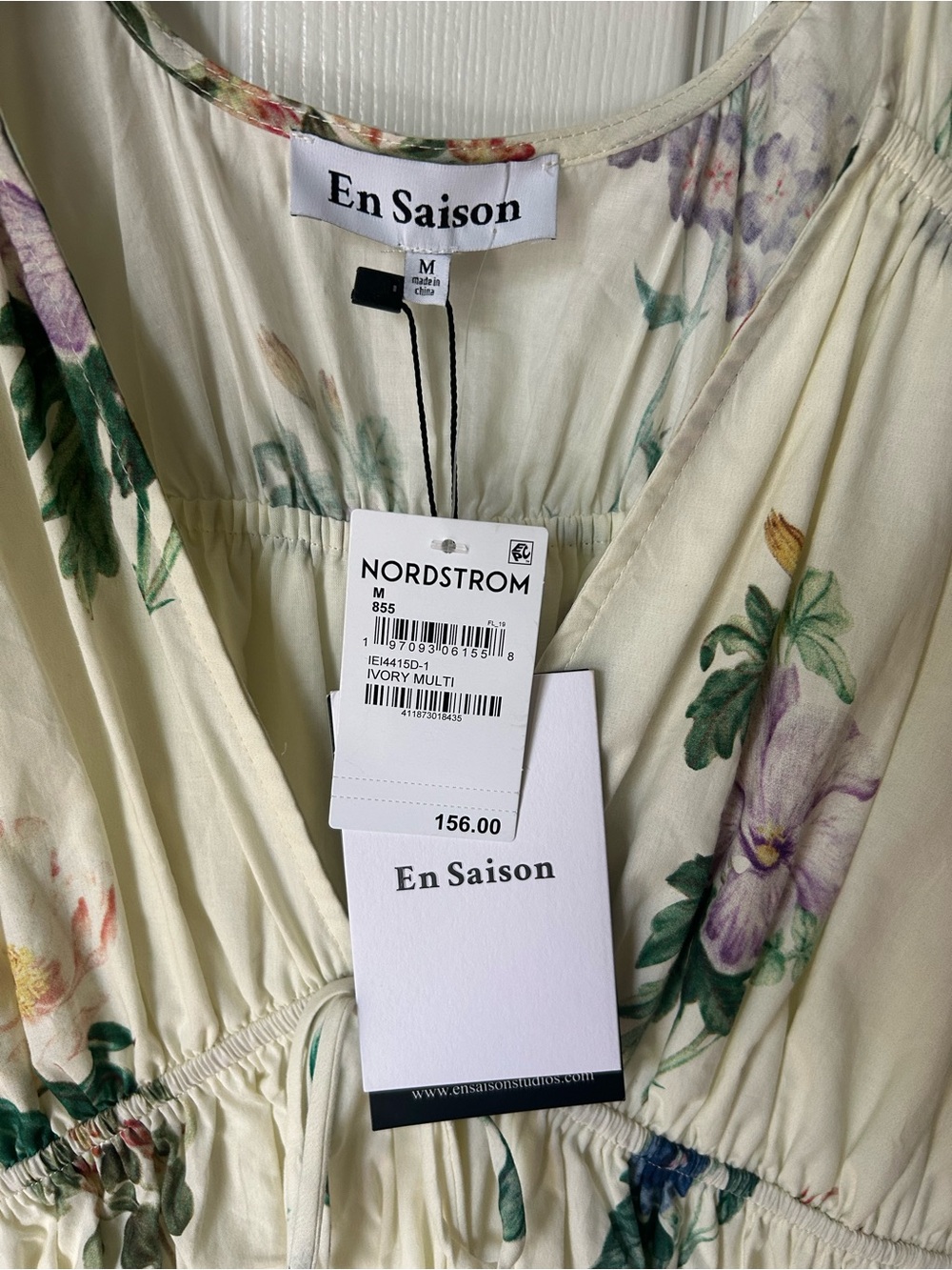NWT En Saison From Nordstrom Ashley Floral Print Sleeveless Midi - Picture 5 of 9